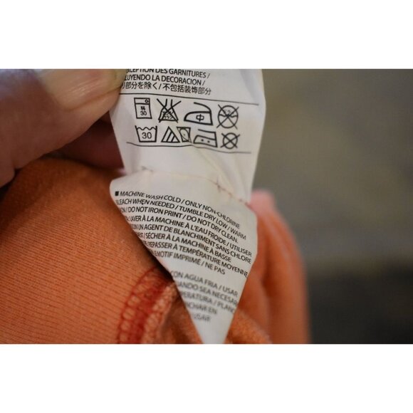 Women's Old Navy Orange Custom Bleach Dye Joggers Size L - Picture 7 of 7